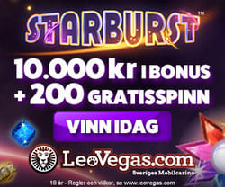 200 Free Spins på Starburst